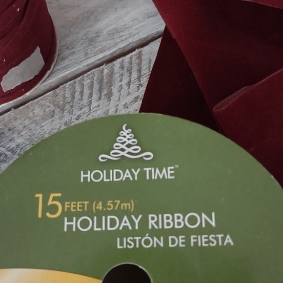 LARGE Bundle Burgundy Velvet Ribbon & Bows - Picture 4 of 12